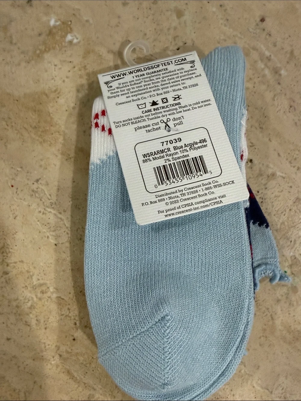 Blue Argyle World’s Softest Socks